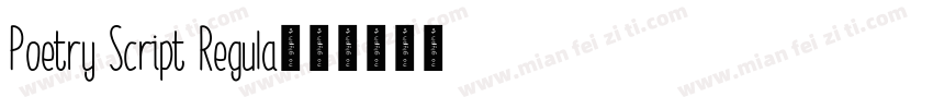 Poetry Script Regula字体转换
